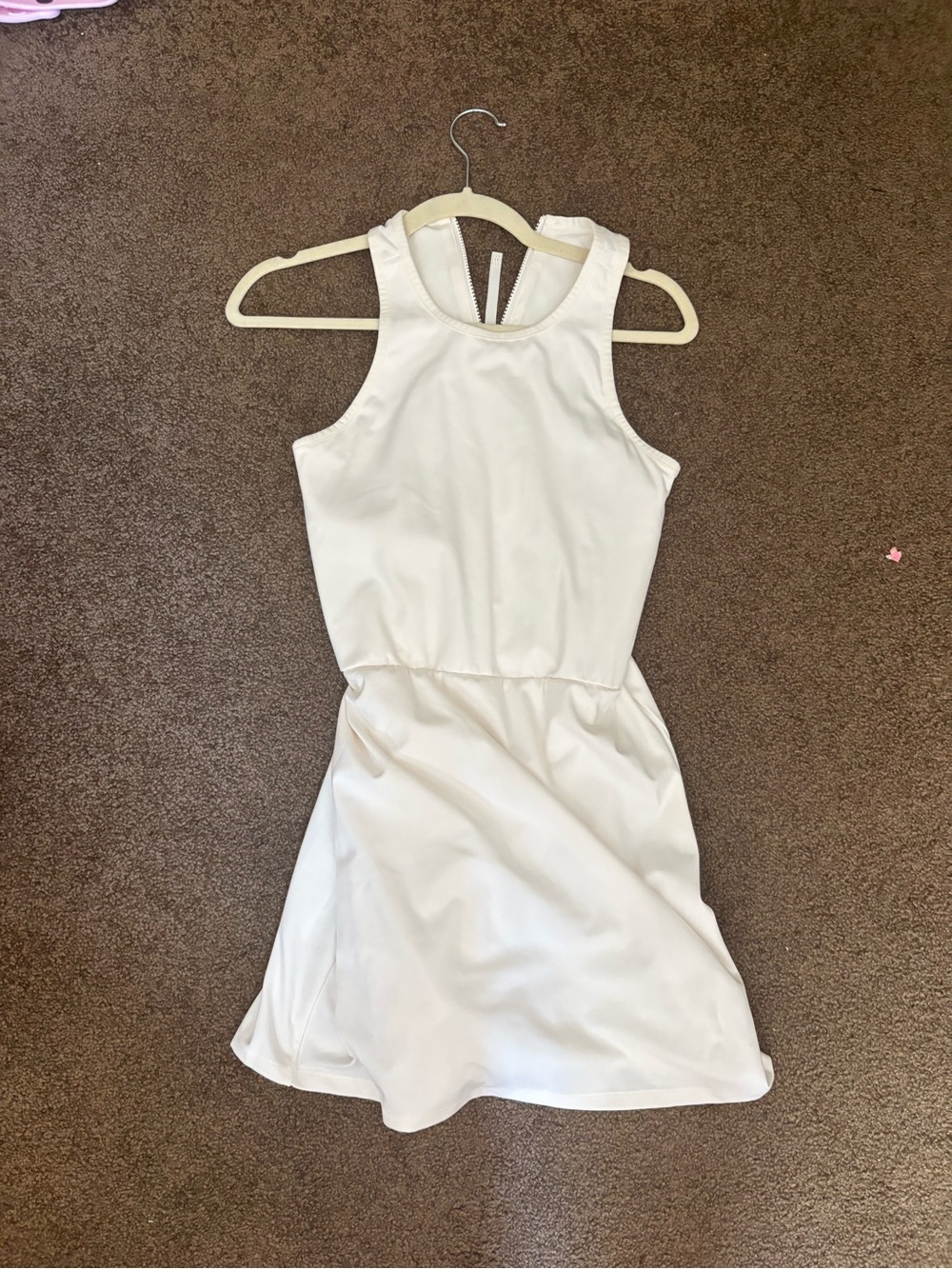Womens White Racerback Athleric Dress